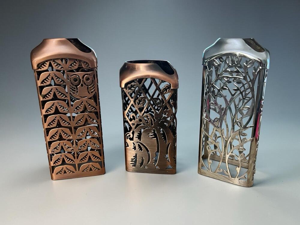 Bath And Body Works Hand Soap Cover Sleeve Bronze Copper Metal Fall Three Pieces